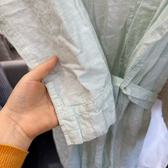 B LONG LINEN ROBE - Picture 5 of 6